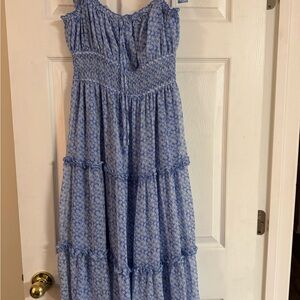 Trixxi Light Blue Gathered Dress